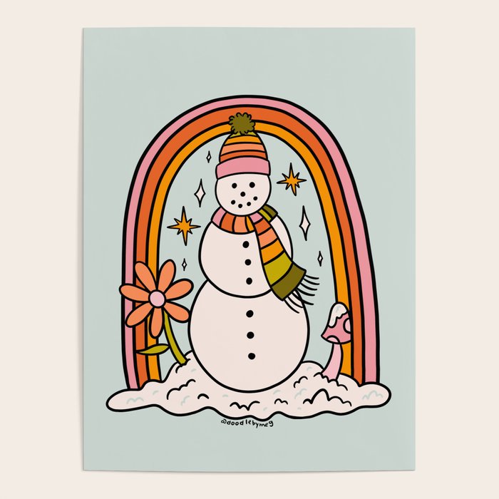 Rainbow Snowman Poster Gallery Image 4