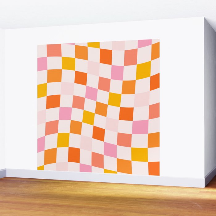 Checkers: PATTERN 04 | The Peach Edition Wall Mural Gallery Image 2