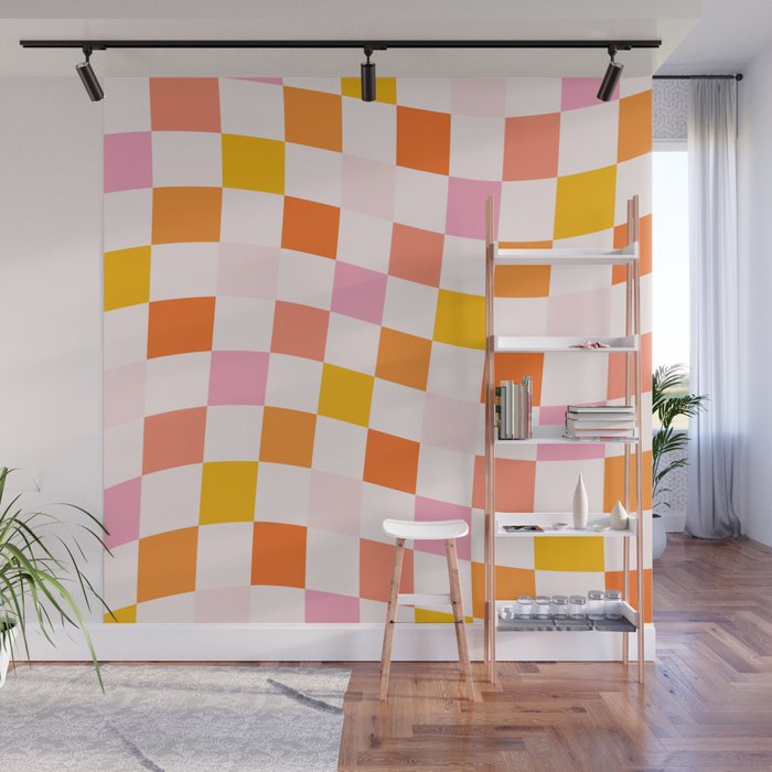 Checkers: PATTERN 04 | The Peach Edition Wall Mural Gallery Image 1