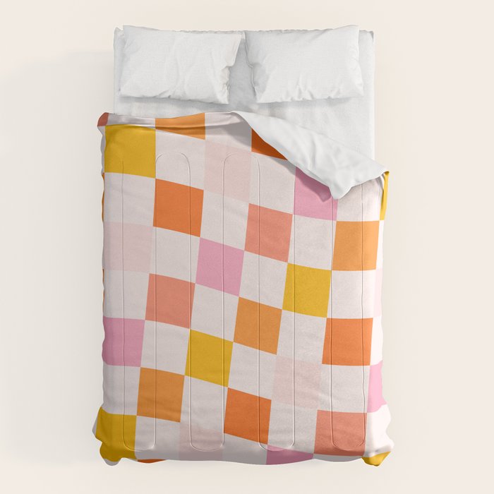 Checkers: PATTERN 04 | The Peach Edition Comforter Gallery Image 1