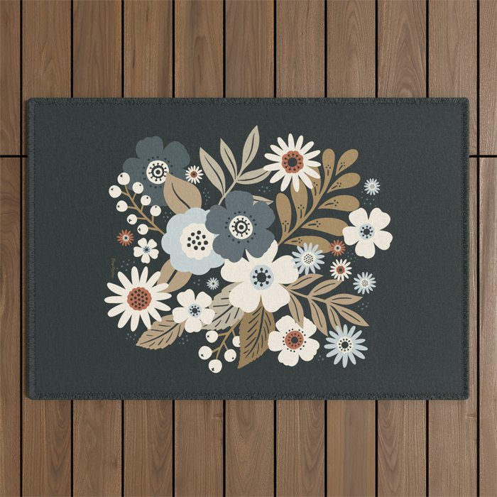 Fall Floral Botanicals Outdoor Rug Gallery Image 1