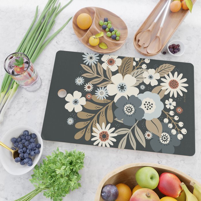 Fall Floral Botanicals Cutting Board Gallery Image 2