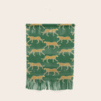 Tropical Animal Print Green Cheetah Illustration Wall Hanging Gallery Image 1