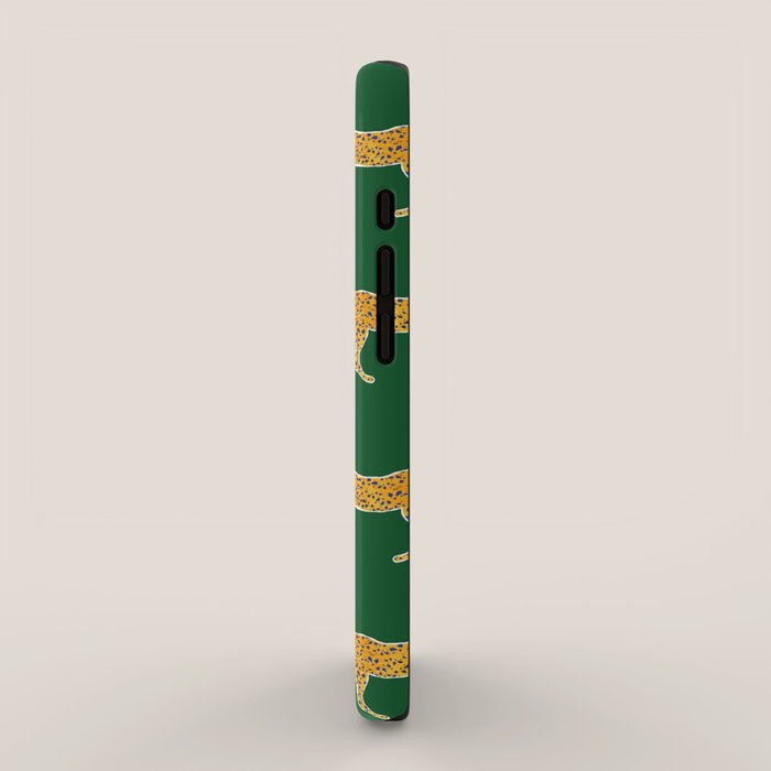 Tropical Animal Print Green Cheetah Illustration iPhone Case Gallery Image 2
