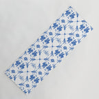 Floral Pleasure blue B Yoga Mat Gallery Image 1