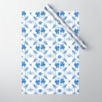 Floral Pleasure blue B Wrapping Paper Gallery Image 1