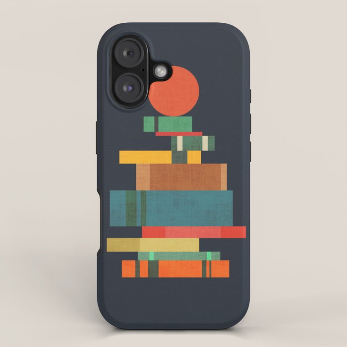 Book stack with a ball iPhone Case Gallery Image 1