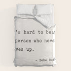 It is hard to beat a person who never gives up Duvet Cover Gallery Image 6