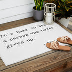 It is hard to beat a person who never gives up Outdoor Rug Gallery Image 2