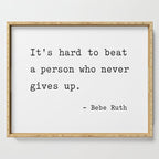 It is hard to beat a person who never gives up Serving Tray Gallery Image 1