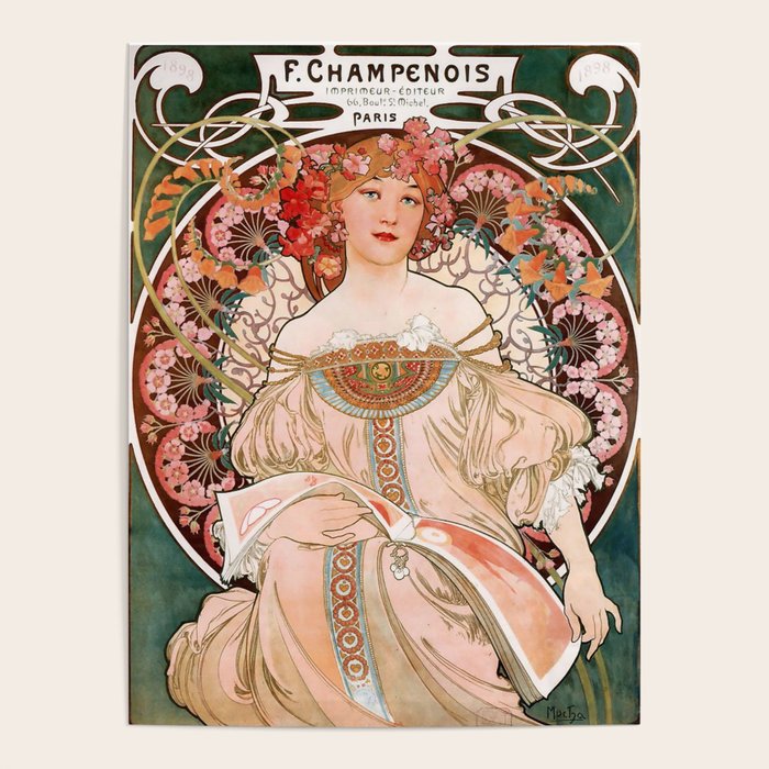 Alphonse Mucha F. Champenois Imprimeur-Éditeur  Poster Gallery Image 1