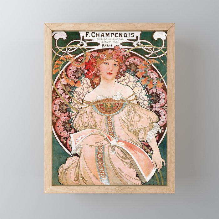 Alphonse Mucha F. Champenois Imprimeur-Éditeur  Mini Art Print Gallery Image 1