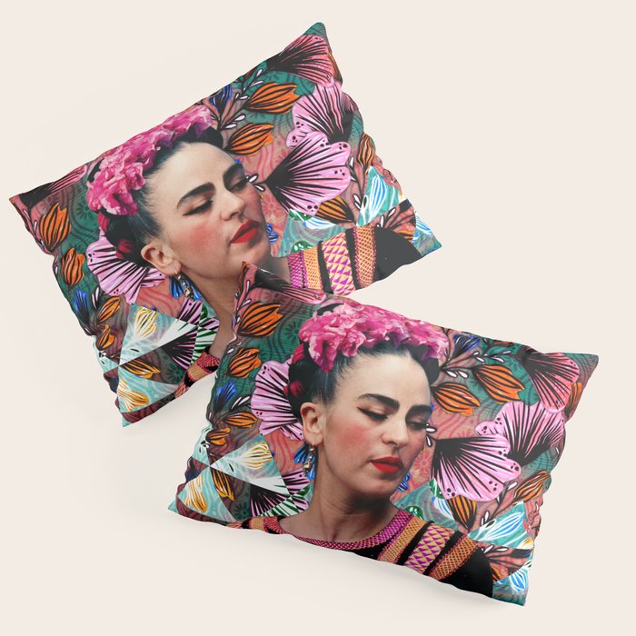 Flowery Frida Pillow Sham Gallery Image 3