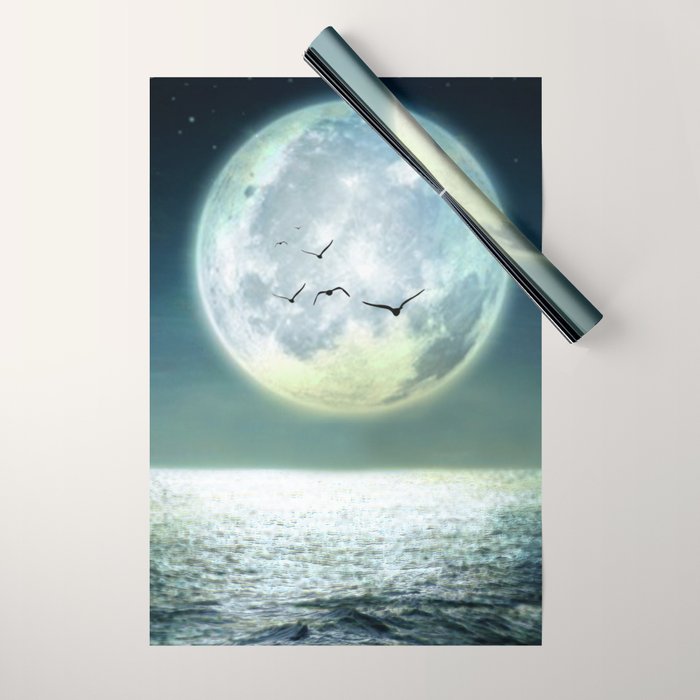 Full Moon Wrapping Paper Gallery Image 1