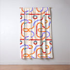 Colorful Curved Path Tiles G Window Curtain Gallery Image 3