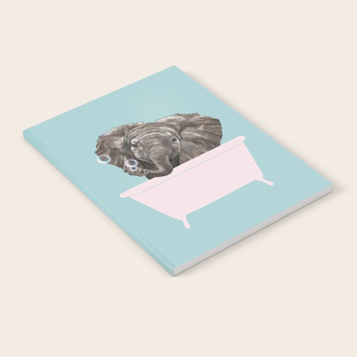 Baby Elephant in Bathtub Notebook Gallery Image 1