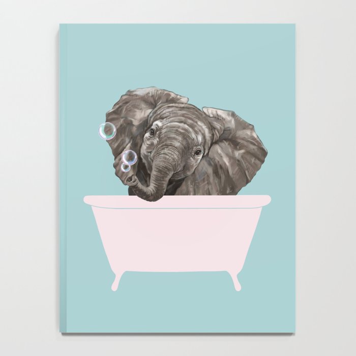 Baby Elephant in Bathtub Notebook Gallery Image 4