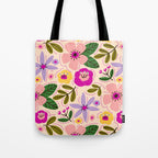 Spring / Summer Modern Floral  Tote Bag Gallery Image 1