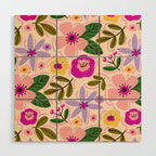 Spring / Summer Modern Floral  Wood Wall Art Gallery Image 1