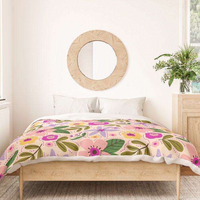 Spring / Summer Modern Floral  Duvet Cover Gallery Image 3