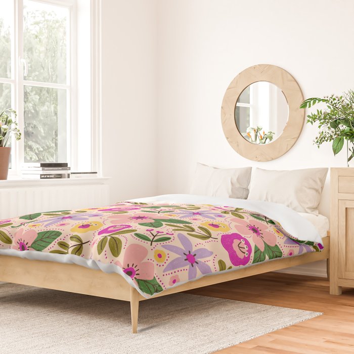 Spring / Summer Modern Floral  Duvet Cover Gallery Image 2