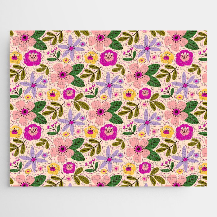 Spring / Summer Modern Floral  Jigsaw Puzzle Gallery Image 1