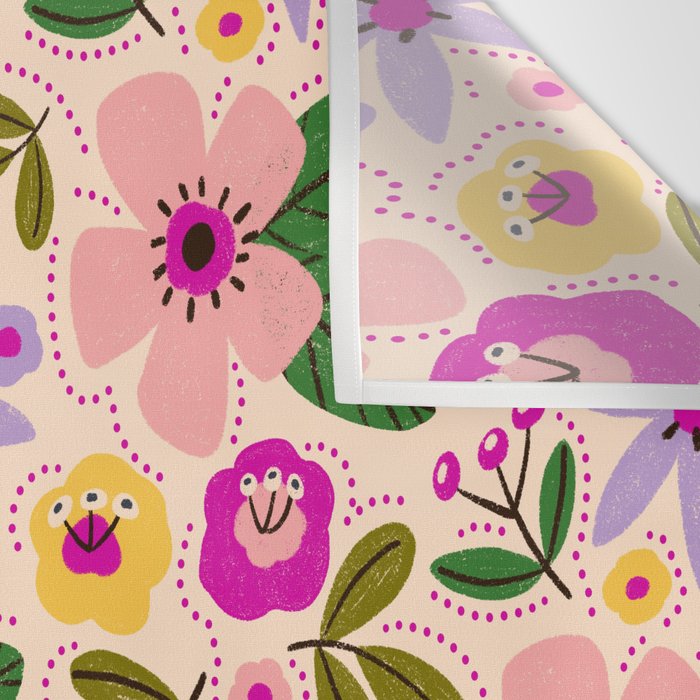 Spring / Summer Modern Floral  Wall Tapestry Gallery Image 3