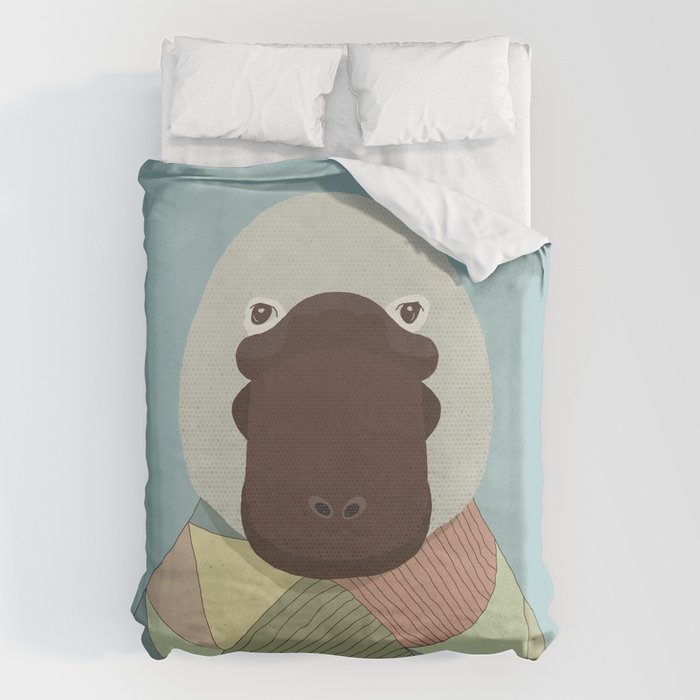 Whimsical Platypus II Duvet Cover Gallery Image 1