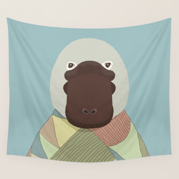 Whimsical Platypus II Wall Tapestry Gallery Image 4
