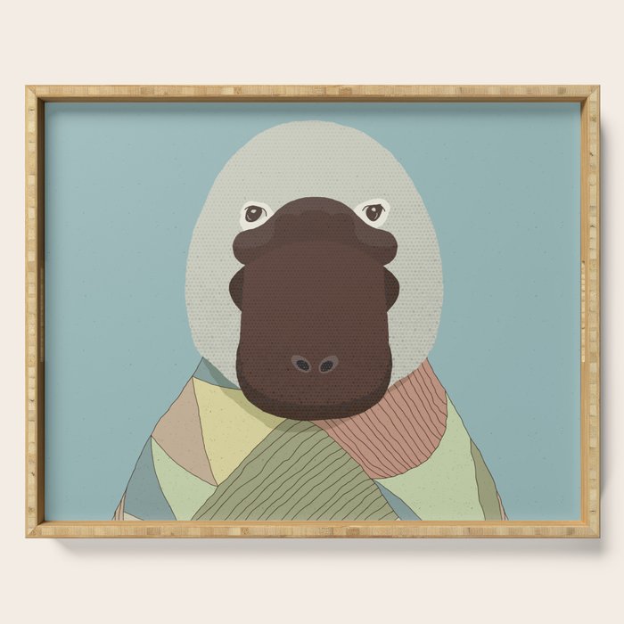 Whimsical Platypus II Serving Tray Gallery Image 1