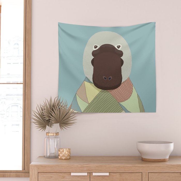 Whimsical Platypus II Wall Tapestry Gallery Image 2
