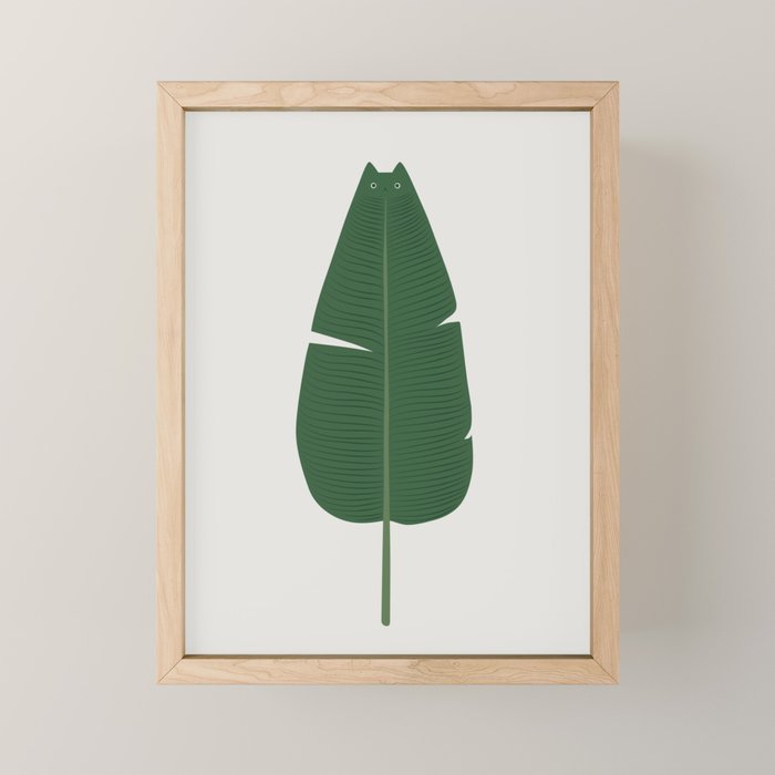 Cat and Plant 23 Mini Art Print Gallery Image 1