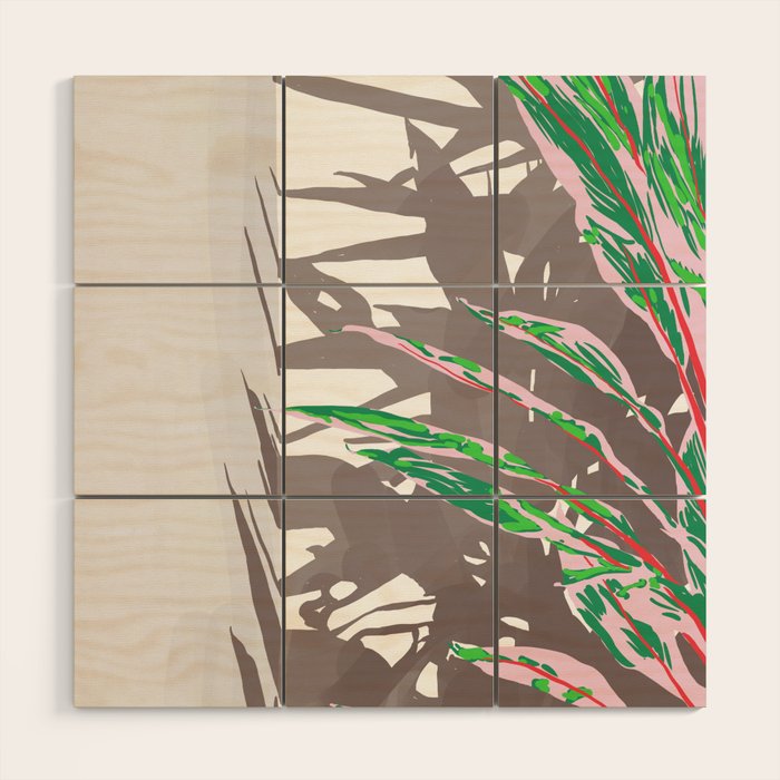 Plant & Shadow Wood Wall Art Gallery Image 1