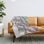 Plant & Shadow Throw Blanket Gallery Image 1