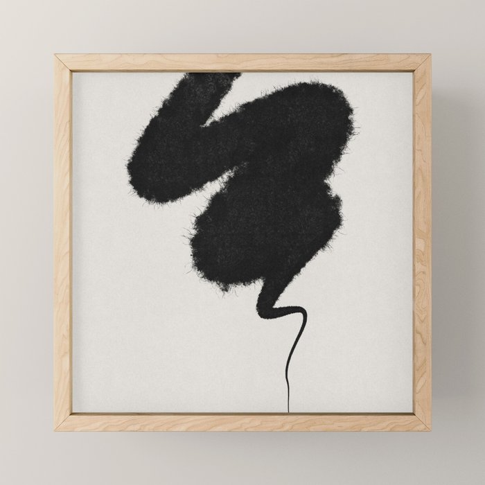 Black Brushstroke Mini Art Print Gallery Image 1