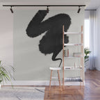 Black Brushstroke Wall Mural Gallery Image 1