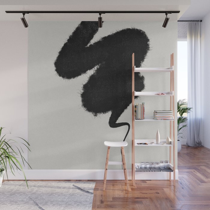 Black Brushstroke Wall Mural Gallery Image 1
