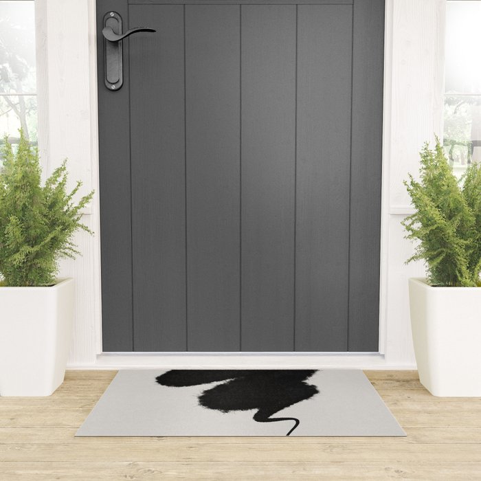 Black Brushstroke Welcome Mat Gallery Image 3