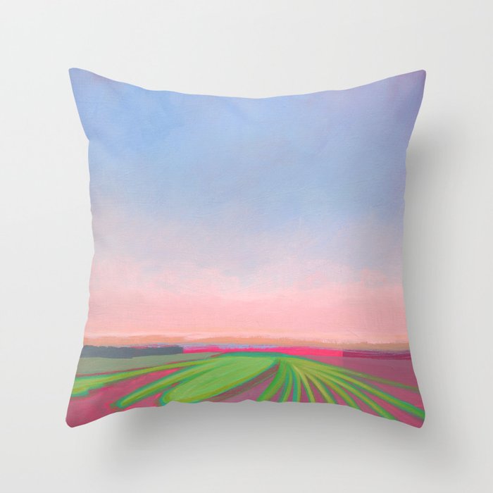Peaceful Evening Landscape Throw Pillow Gallery Image 6