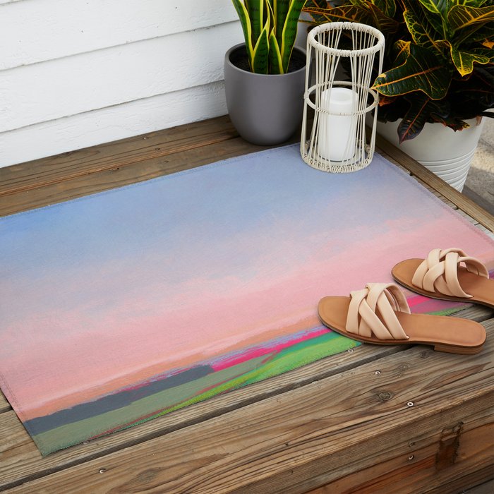 Peaceful Evening Landscape Outdoor Rug Gallery Image 2