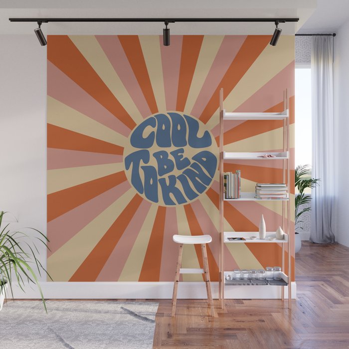 Cool to be Kind - Pink, Red and Blue  Wall Mural Gallery Image 1