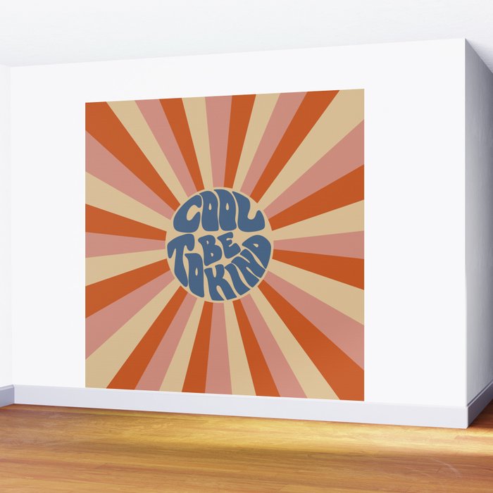 Cool to be Kind - Pink, Red and Blue  Wall Mural Gallery Image 2