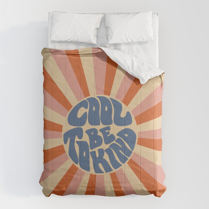 Cool to be Kind - Pink, Red and Blue  Comforter Gallery Image 1