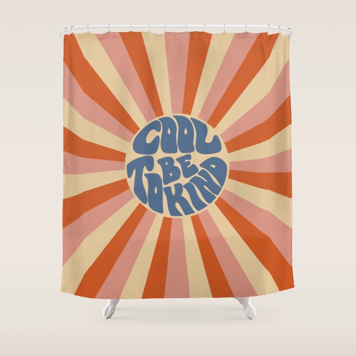 Cool to be Kind - Pink, Red and Blue  Shower Curtain Gallery Image 1