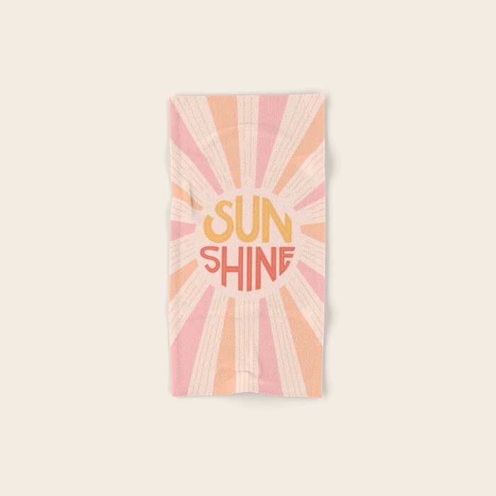 Sunshine Hand Lettering Bath Towel Gallery Image 1