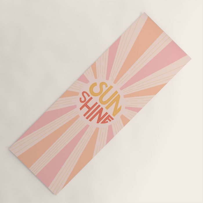 Sunshine Hand Lettering Yoga Mat Gallery Image 1