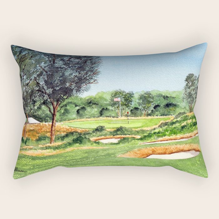 Merion Golf Course 16th Hole Rectangular Pillow Gallery Image 2