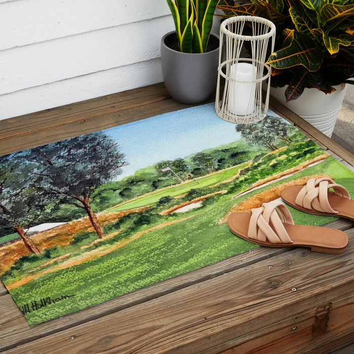 Merion Golf Course 16th Hole Outdoor Rug Gallery Image 2