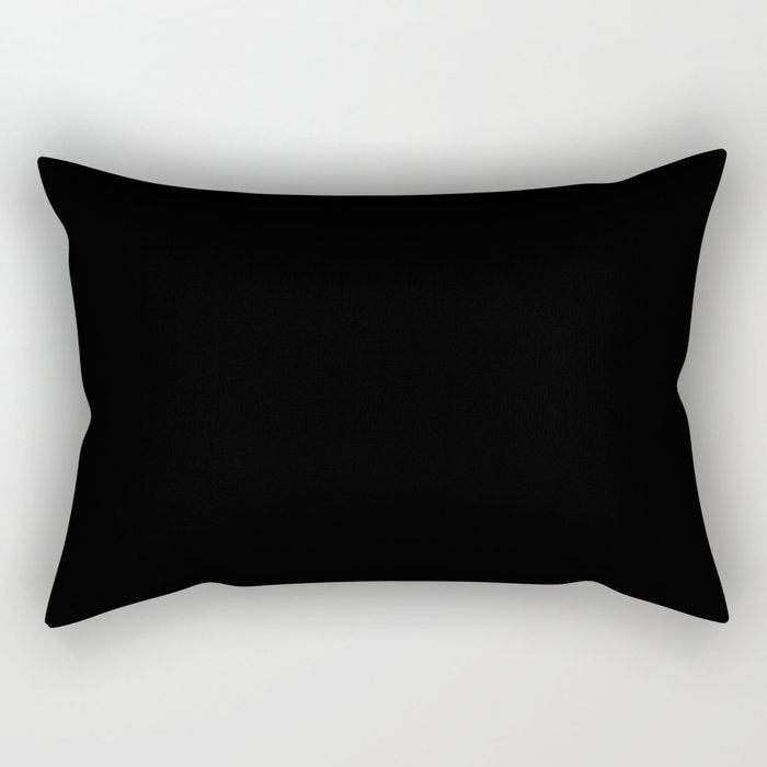 Simply Midnight Black Rectangular Pillow Gallery Image 2