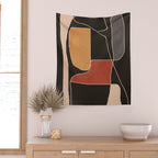 Modern Abstract Minimal Shapes 212 Wall Tapestry Gallery Image 2